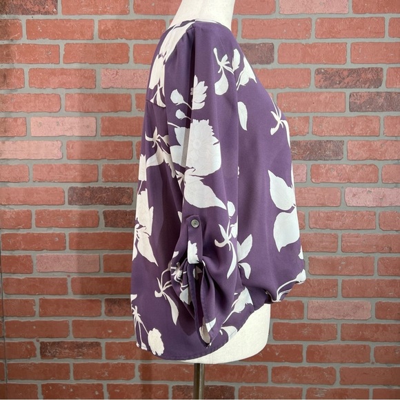 Purple Floral Blouse | West Kei | Small - Petite - Picture 6 of 10